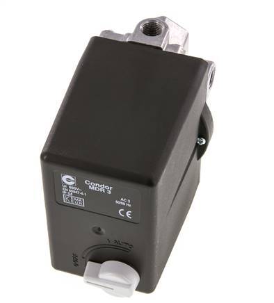 presostato para compresores de 4 a 11bar 1xG1/2'' 3xG1/4'' 400VAC | MDR-3-11-K