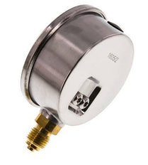 0..4 Bar (0..58 psi) Manómetro de glicerina Abajo Acero inoxidable/Latón 63 mm Clase 1.6