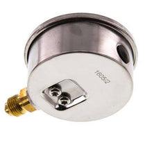 0..4 Bar (0..58 psi) Manómetro de glicerina Abajo Acero inoxidable/Latón 63 mm Clase 1.6