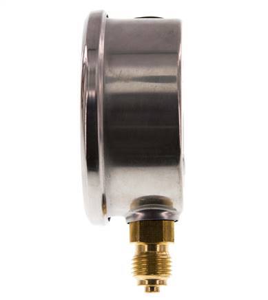 0..6 Bar (0..87 psi) Manómetro de glicerina Abajo Acero inoxidable/Latón 63 mm Clase 1.6