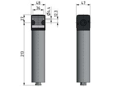 Secador de diafragma 1/4'' 123l/min Mutifix