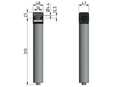 Secador de diafragma 1/4'' 246l/min Mutifix