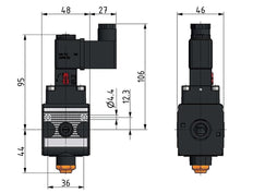 Válvula 3/2 G3/8 24VDC 900 l/min Multifix 1