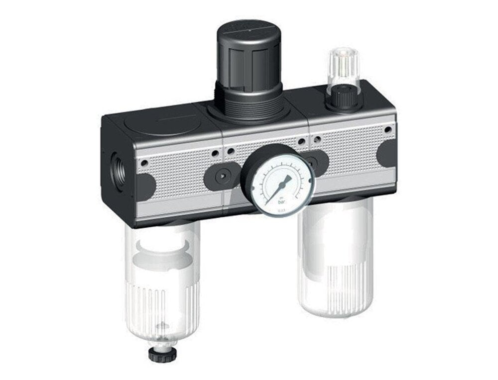 FRL 3 Partes G1/2'' 5800l/min 0.5-10.0bar/7-145psi Semi-Auto Metal Multifix 2