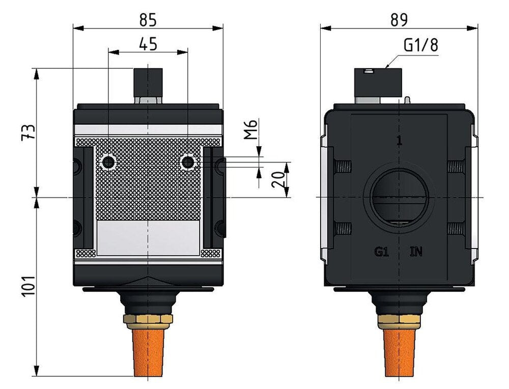 Válvula 3/2 G1 accionada neumáticamente 12500 l/min Multifix 4