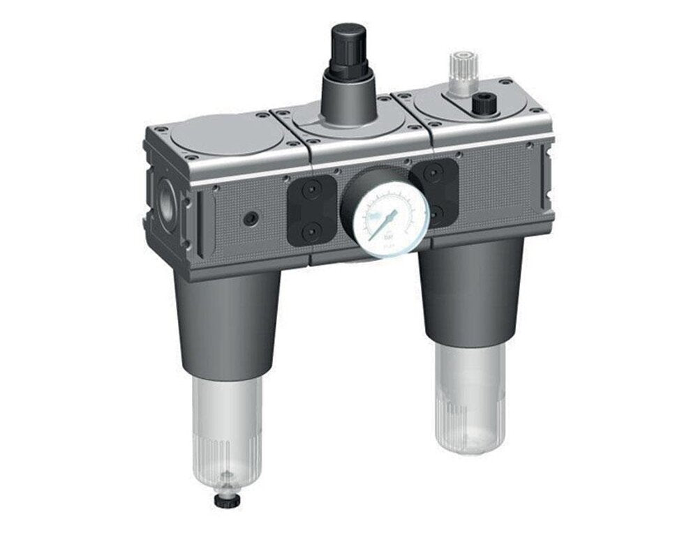 FRL 3 Partes G3/4'' 13500l/min 0.5-16.0bar/7-232psi Cierre de Cilindro Semiautomático de Policarbonato Multifix 5