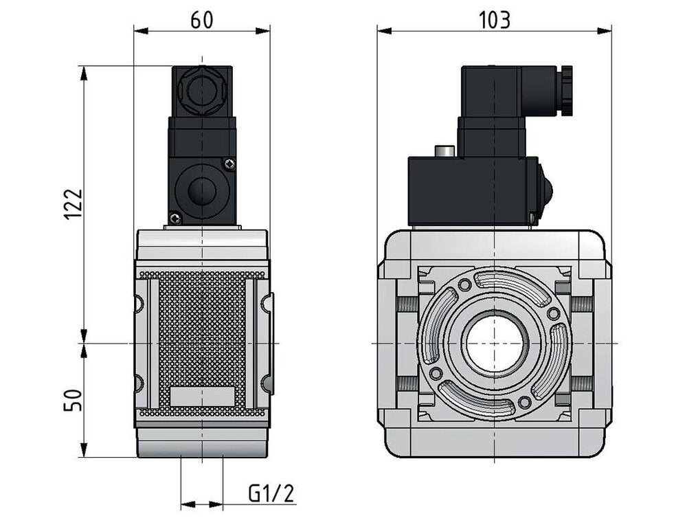 Distribuidor G3/4 25000 l/min Estrecho con Interruptor de Presión Multifix 5
