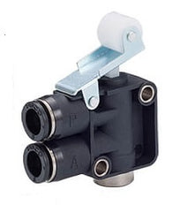 Válvula mecánica de 3/2 vías de 6 mm normalmente abierta tipo rodillo de escape