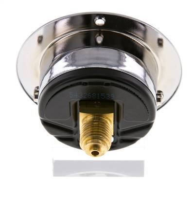 -1..0 Bar (-15..0 psi) Panel Mount Pressure Gauge Steel/Brass 50 mm Class 2.5 (Front Panel)