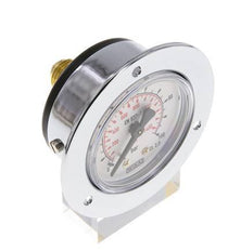 0..100 Bar (0..1450 psi) Panel Mount Pressure Gauge Steel/Brass 50 mm Class 2.5 (Front Panel)