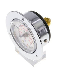 0..100 Bar (0..1450 psi) Panel Mount Pressure Gauge Steel/Brass 50 mm Class 2.5 (Front Panel)