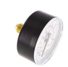 0..100 Bar (0..1450 psi) Pressure Gauge Rear Plastic/Brass 63 mm Class 2.5