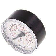 0..100 Bar (0..1450 psi) Pressure Gauge Rear Plastic/Brass 63 mm Class 2.5