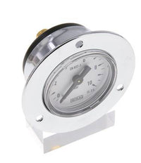 0..10 Bar (0..145 psi) Panel Mount Pressure Gauge Steel/Brass 40 mm Class 2.5 (Front Panel)
