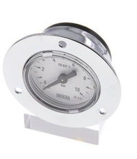 0..10 Bar (0..145 psi) Panel Mount Pressure Gauge Steel/Brass 40 mm Class 2.5 (Front Panel)