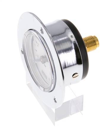 0..10 Bar (0..145 psi) Panel Mount Pressure Gauge Steel/Brass 40 mm Class 2.5 (Front Panel)
