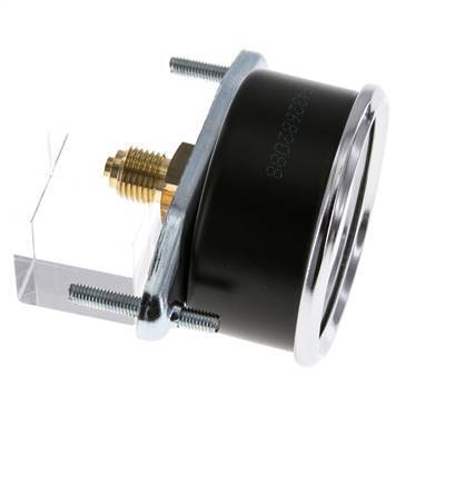 0..10 Bar (0..145 psi) Manómetro de montaje en panel Acero/Latón 63 mm Clase 2.5 (Soporte)