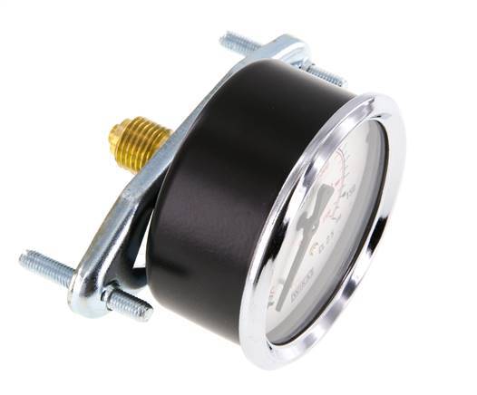0..160 Bar (0..2321 psi) Panel Mount Pressure Gauge Steel/Brass 63 mm Class 2.5 (Bracket)