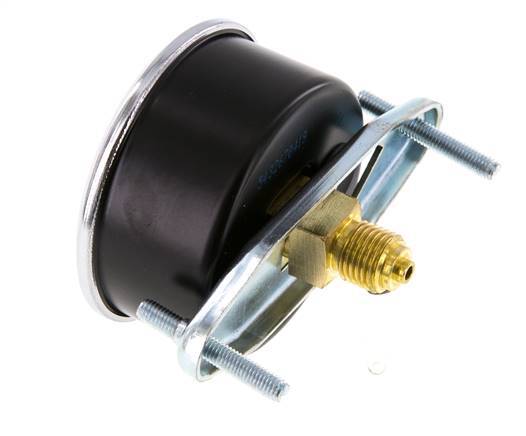 0..160 Bar (0..2321 psi) Panel Mount Pressure Gauge Steel/Brass 63 mm Class 2.5 (Bracket)