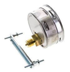 0..16 Bar (0..232 psi) Panel Mount Pressure Gauge Steel/Brass 100 mm Class 1.0 (Bracket)
