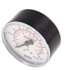0..1 Bar (0..15 psi) Pressure Gauge Rear Plastic/Brass 63 mm Class 2.5