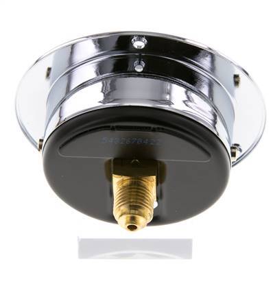 0..1 Bar (0..15 psi) Panel Mount Pressure Gauge Steel/Brass 63 mm Class 2.5 (Front Panel)