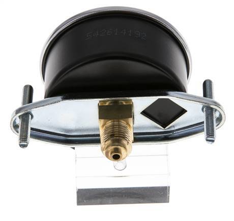 0..16 Bar (0..232 psi) Panel Mount Pressure Gauge Steel/Brass 63 mm Class 2.5 (Bracket)