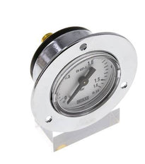 0..1.6 Bar (0..23 psi) Panel Mount Pressure Gauge Steel/Brass 40 mm Class 2.5 (Front Panel)