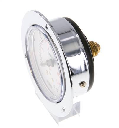 0..1.6 Bar (0..23 psi) Panel Mount Pressure Gauge Steel/Brass 63 mm Class 2.5 (Front Panel)