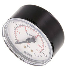 0..1.6 Bar (0..23 psi) Pressure Gauge Rear Steel/Brass 63 mm Class 1.6