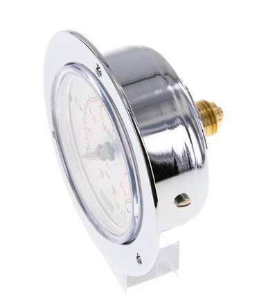 0..2.5 Bar (0..36 psi) Panel Mount Pressure Gauge Steel/Brass 63 mm Class 2.5 (Front Panel)