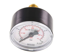 0..40 Bar (0..580 psi) Manómetro Plástico trasero / latón 50 mm Clase 2.5