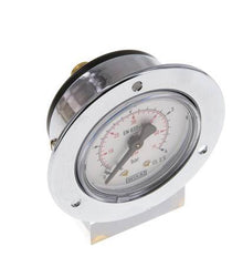 0..4 Bar (0..58 psi) Panel Mount Pressure Gauge Steel/Brass 50 mm Class 2.5 (Front Panel)