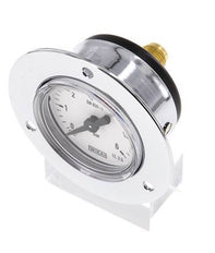 0..6 Bar (0..87 psi) Panel Mount Pressure Gauge Steel/Brass 40 mm Class 2.5 (Front Panel)