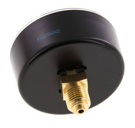 0..6 Bar (0..87 psi) Pressure Gauge Rear Plastic/Brass 63 mm Class 2.5