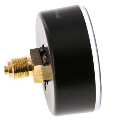0..6 Bar (0..87 psi) Pressure Gauge Rear Plastic/Brass 63 mm Class 2.5