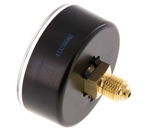 0..6 Bar (0..87 psi) Pressure Gauge Rear Plastic/Brass 63 mm Class 2.5