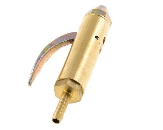 Grifo de soplado de latón con conexión de manguera de 6 mm