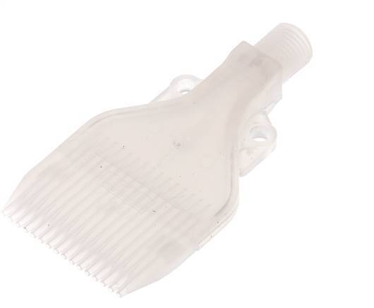 Boquilla de abanico multicanal 47mm G 1/4" PP Conforme a la FDA