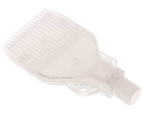 Boquilla de abanico multicanal 47mm G 1/4" PP Conforme a la FDA