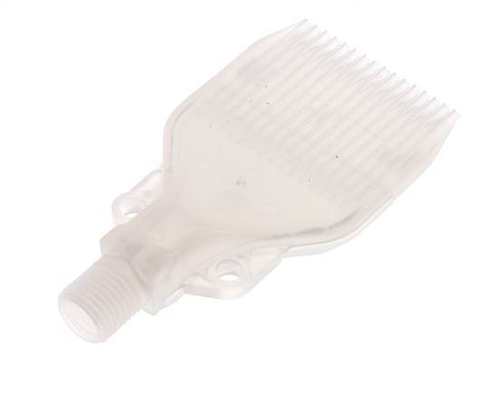 Boquilla de abanico multicanal 47mm G 1/4" PP Conforme a la FDA