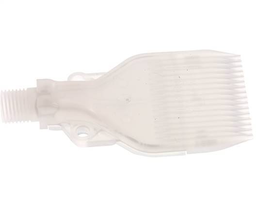 Boquilla de abanico multicanal 47mm G 1/4" PP Conforme a la FDA