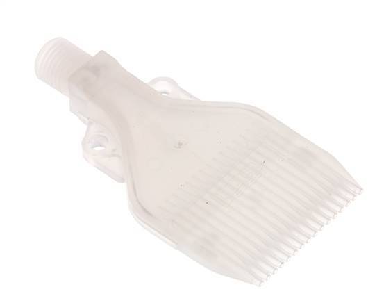 Boquilla de abanico multicanal 47mm G 1/4" PP Conforme a la FDA