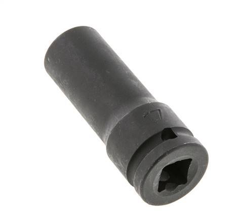 Llave de vaso eléctrica de 17 mm con accionamiento cuadrado de 1/2" (12,7 mm)