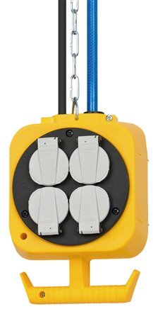 Distribuidor de energía eléctrica y neumática 2 tomas de aire y 4 tomas de corriente Schuko