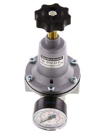 Válvula de alivio de presión neumática G1/2 Aire 0.5-10bar (7-145psi)