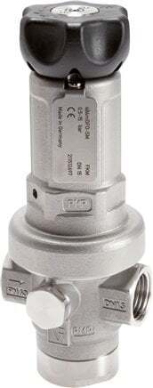 Regulador de presión de precisión G1'' 6540l/min 10.0-50.0bar/145-725psi Acero inoxidable