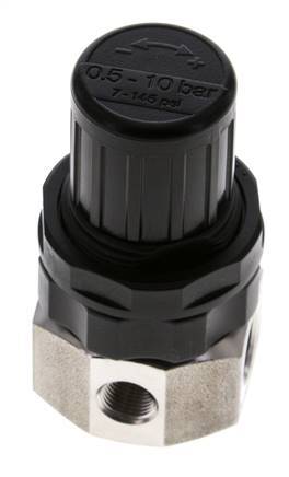 Regulador de presión G1/4'' 320l/min 0.5-10.0bar/7-145psi Acero inoxidable Gases Líquidos