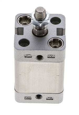 Cilindro Compacto de Doble Efecto ISO 21287 20-20mm - Magnético - Vástago Macho