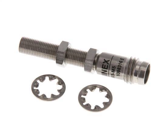 Detector de proximidad inductivo 0,8mm M5x0,5 M8 (3 polos)